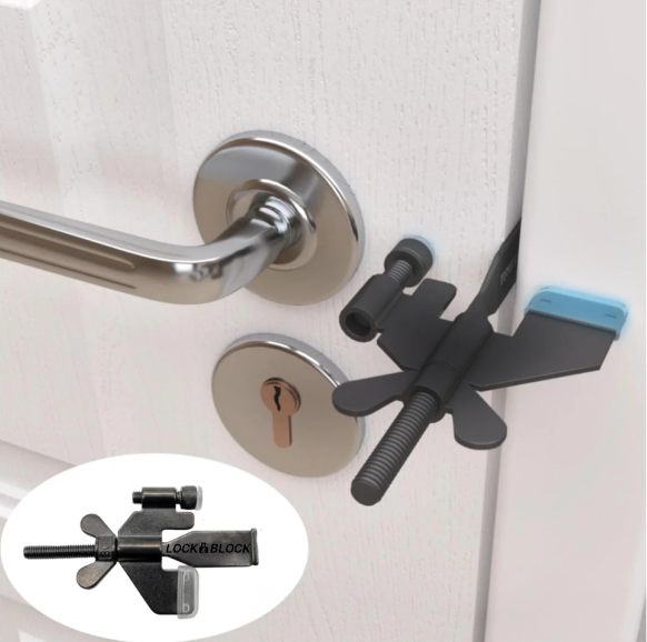 Lock&Block Extended Safe Guard Portable Door Lock & Personal Alarm for Travel & Home