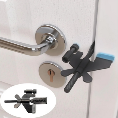 Lock&Block Extended Safe Guard Portable Door Lock & Personal Alarm for Travel & Home